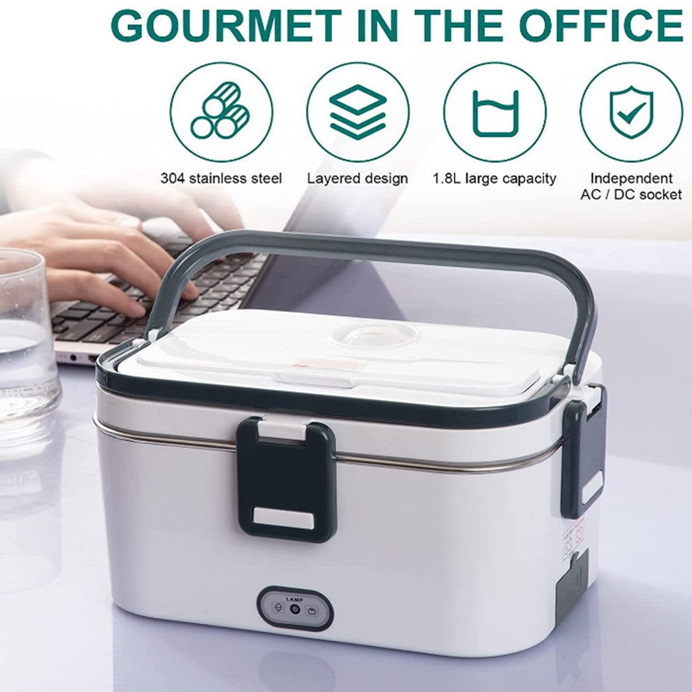 Dual-Purpose Electric Lunch Box for Car and Home