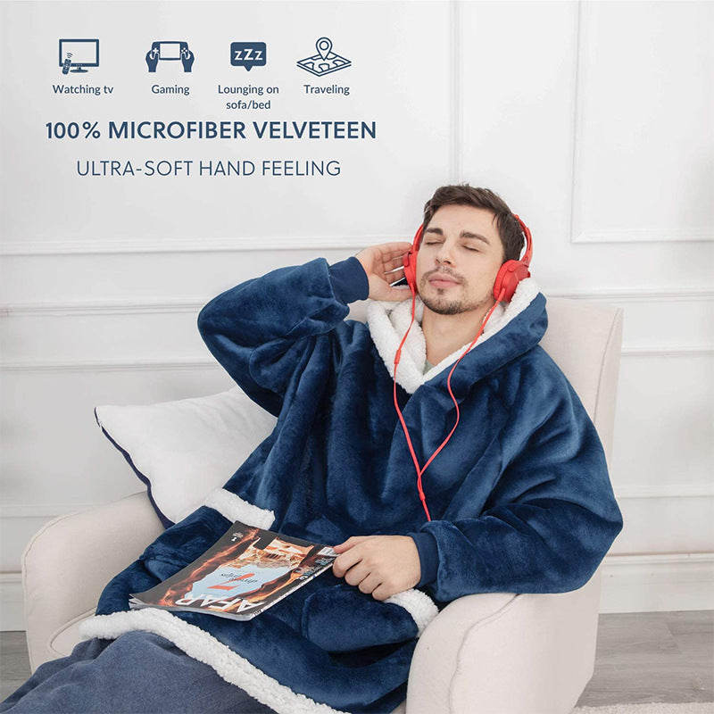 Winter Hoodie Blanket: Oversized Warm Pullover