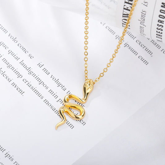 Retro Snake Pendant Necklace