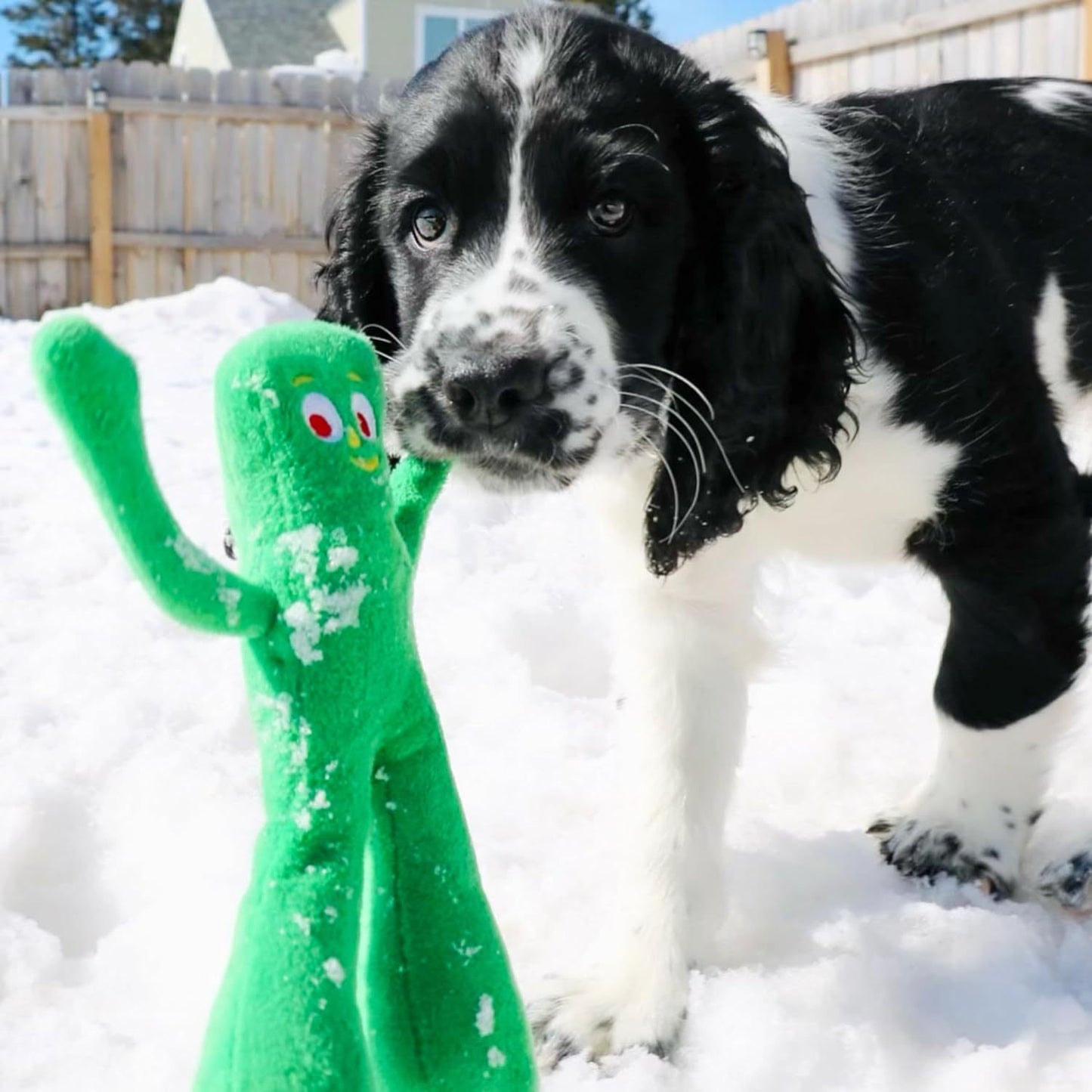 Multipet Gumby Plush Filled Dog Toy Green