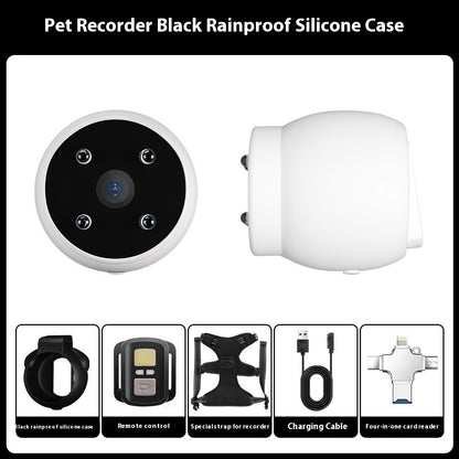 Pets Recorder Pet Tracker Collar Dogs and Cats Viewing Angle Motion Recording Camera