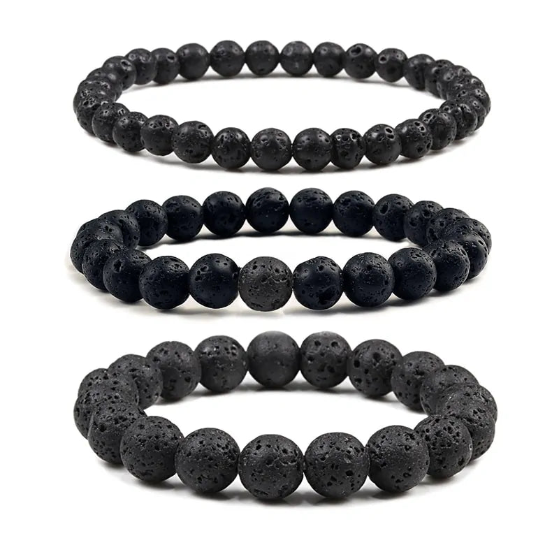 Natural Volcanic Stone Beads Bracelets